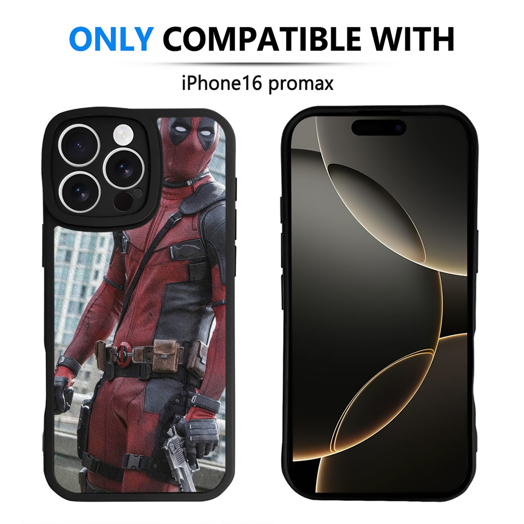 （画像用） Deadpool デッドプール 【iPhone 16シリーズ対応】シリコンスマホケース（レザー調） 材質：シリコン